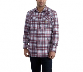 Men\'s Flame-Resistant Snap Front Plaid Shirt